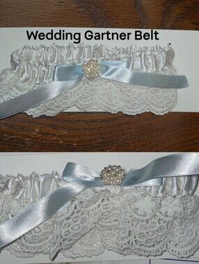 Simplicity Save The Date Lacy Garter Belt Something Blue Pearl Wedding Bridal
